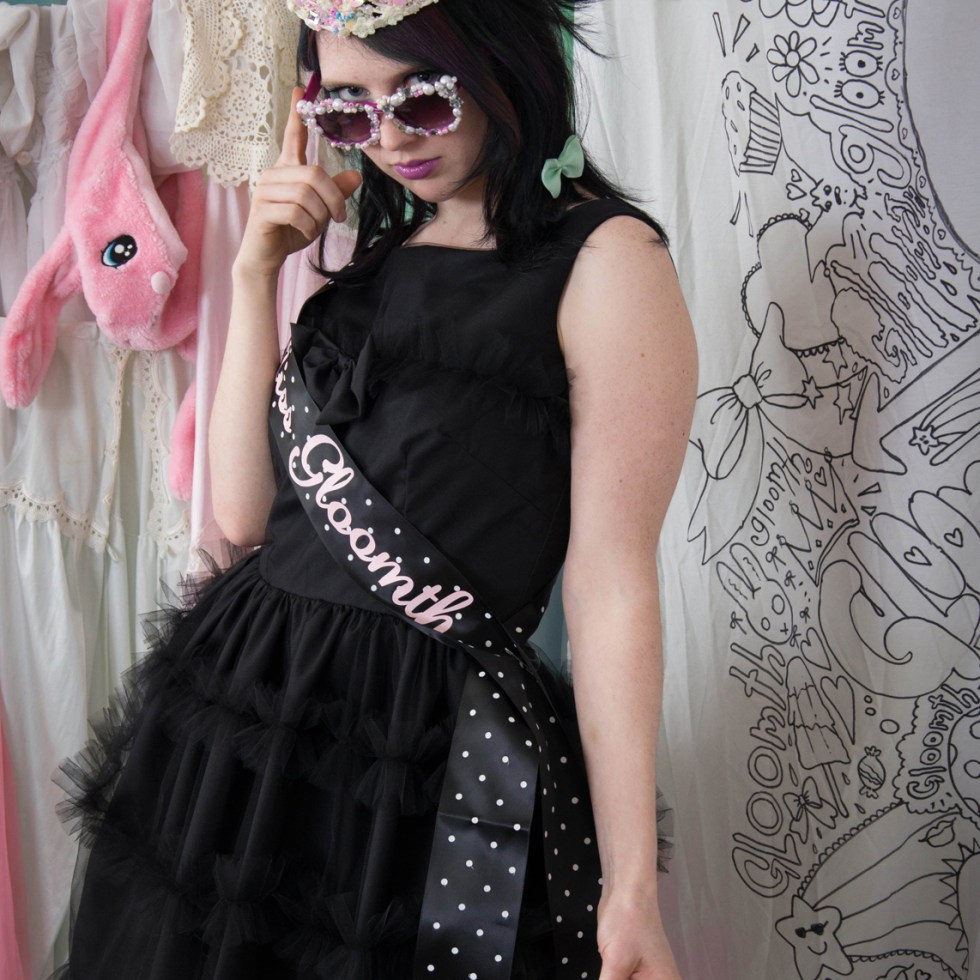 gloomth retro tulle prom dress