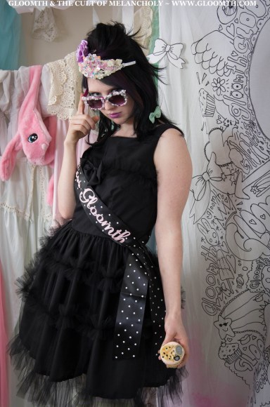 gloomth retro tulle prom dress
