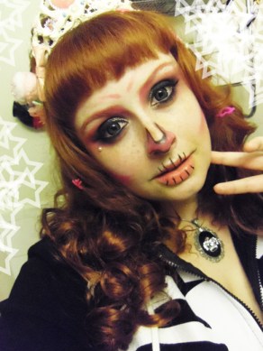 pink skeleton makeup