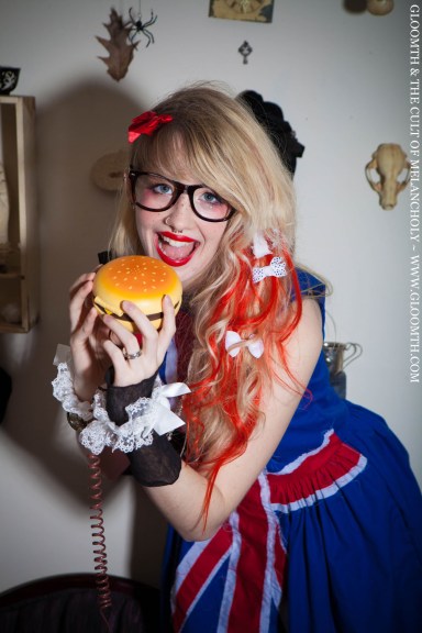 gloomth union jack flag dress