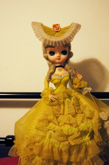 bradley doll big eyed 1960s vintage green