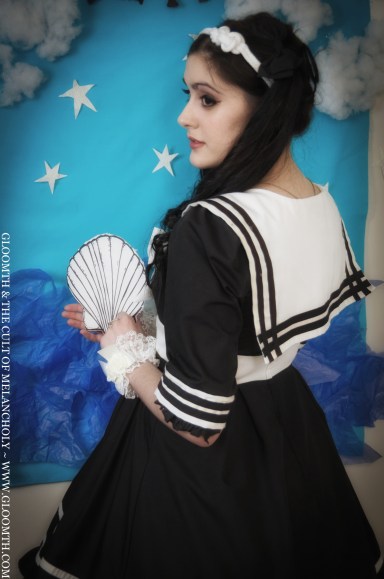 sailor collar dress by gloomth