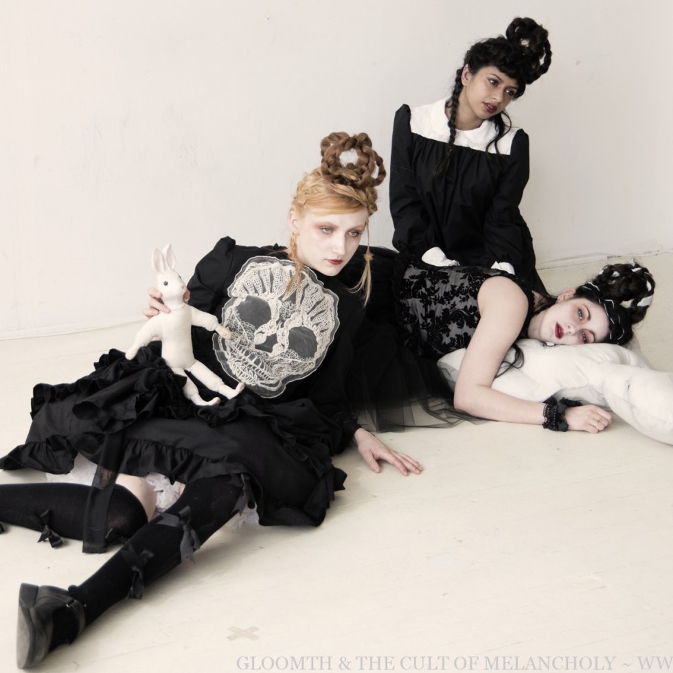 memento mori embroidered skull dress gloomth