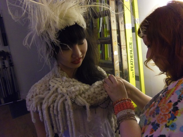 gloomth photoshoot behind the scenes ellie model feathers high fashion shoot stylist taeden