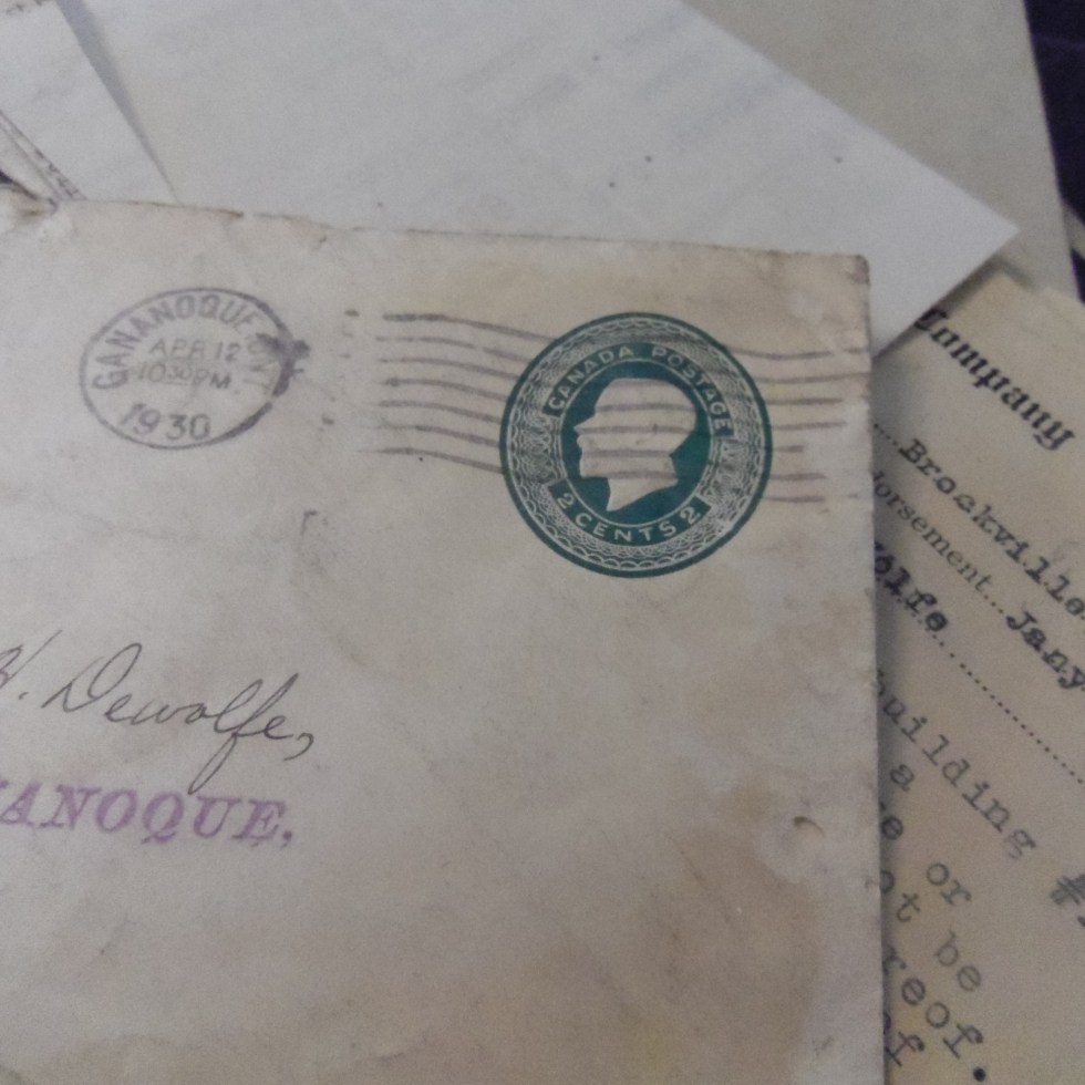 antique stamp on envelope g