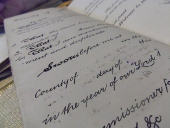 old handwriting antique paperwork