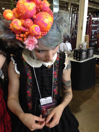 neon mushroom headpiece hat