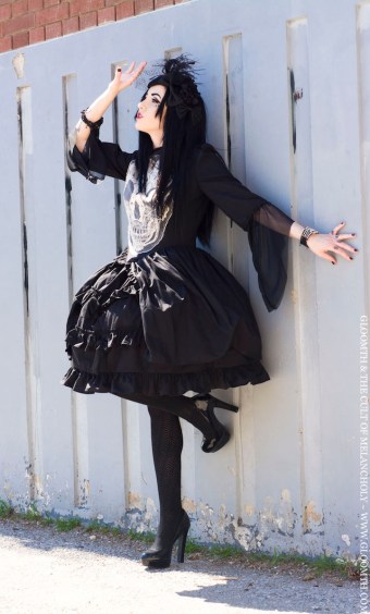 skull dress by gloomth lucy lovesick model canada