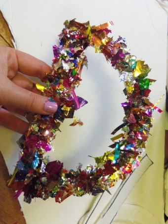 confetti letter art for wall hanging initials name glitter tutorial how to