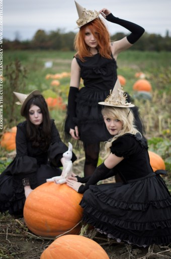 gloomth halloween teen witch pumpkin patch goth gothic girls