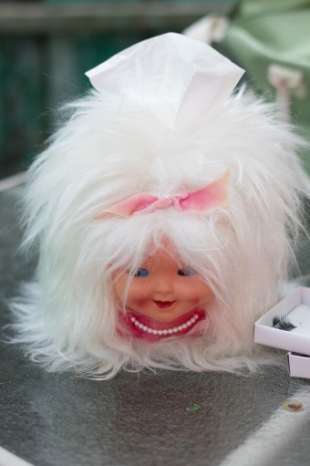 miss tissue head vintage tissue box cover doll