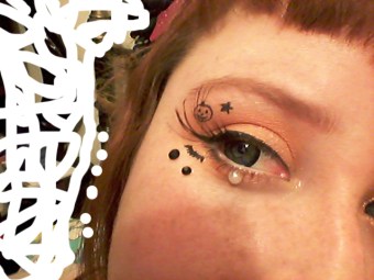 quick halloween pumpkin eye makeup