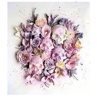 georgie malyon skulls flowers art