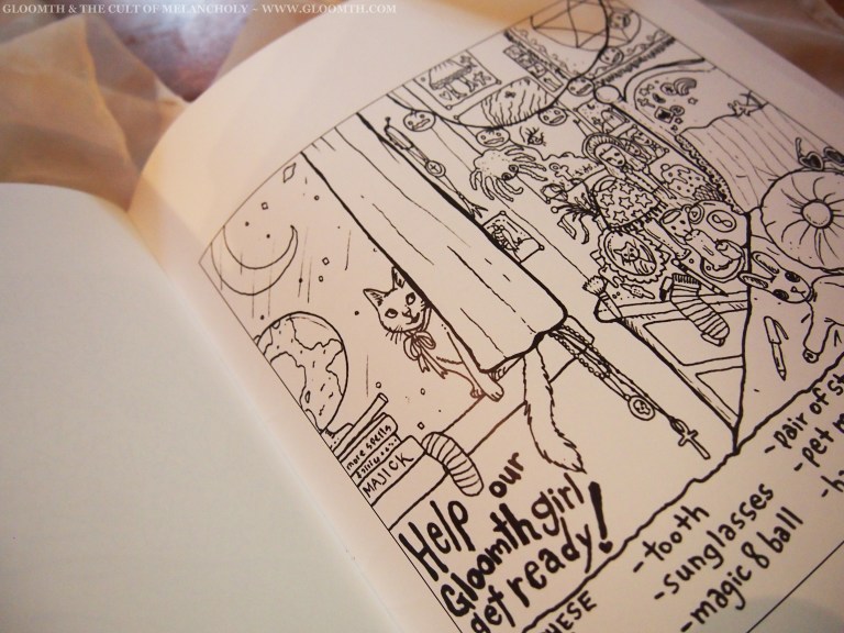 adult goth coloring book gloomth taeden hall