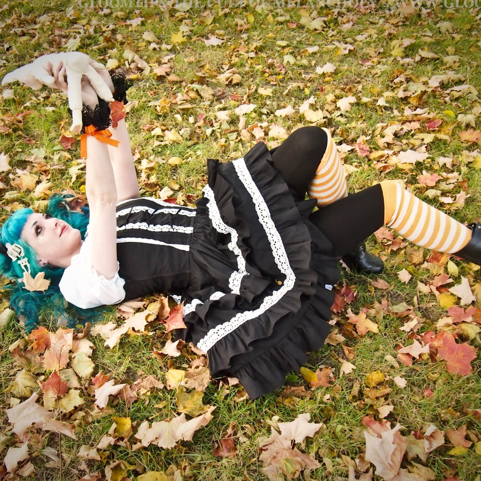 black and white lolita dress gloomth
