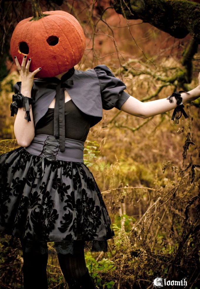 pumpkin head gloomth photoshoot