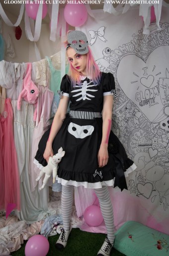 kawaii skeleton dress