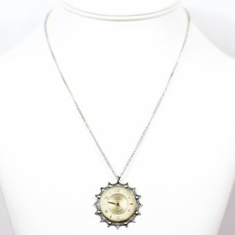 velvet mechanism steampunk necklace clock