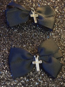 gothic lolita cross hair clips gloomth