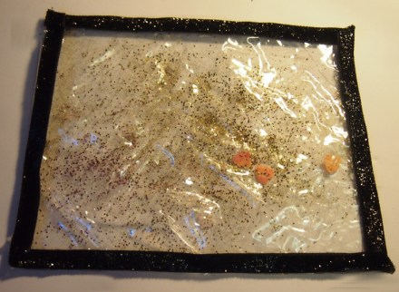 clear vinyl bow with glitter tutorial