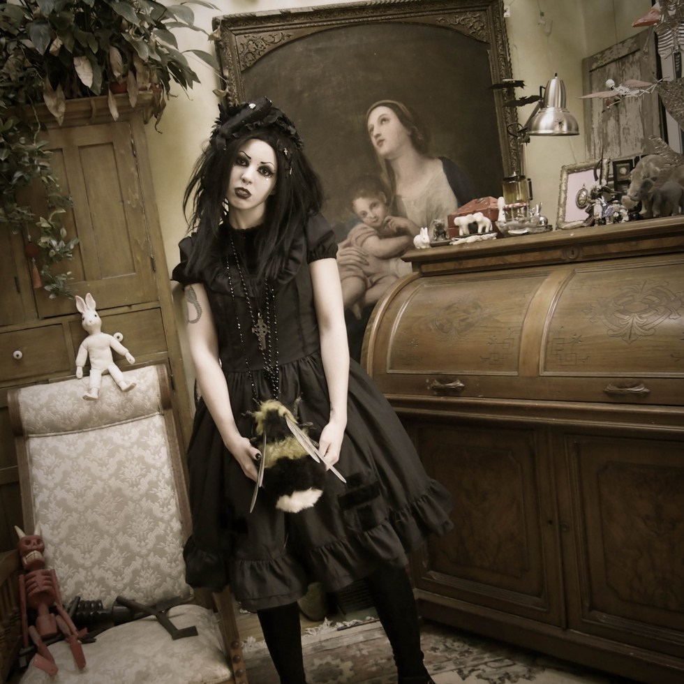 gothic antique doll creepy room