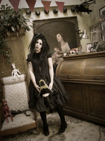 gothic antique doll creepy room