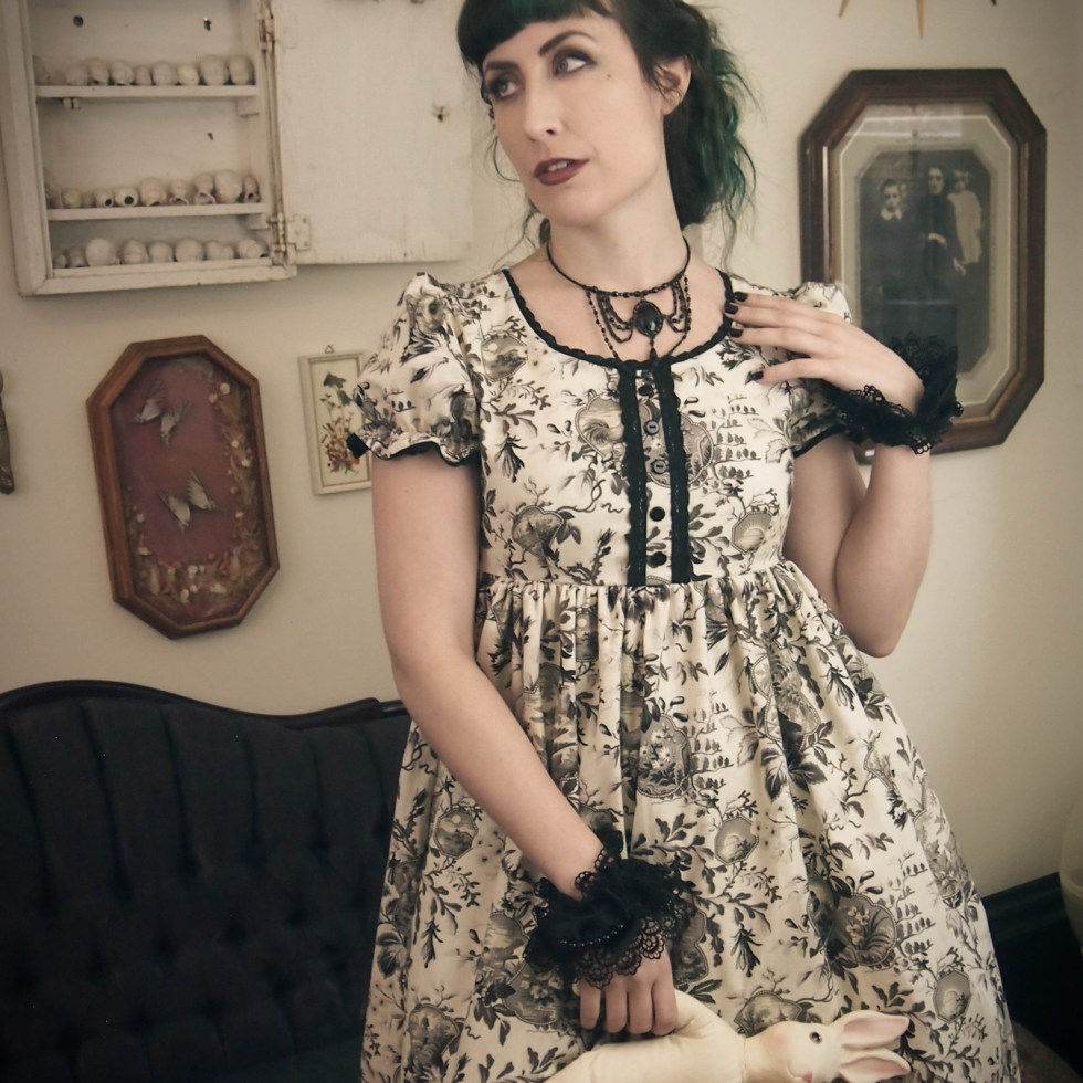 gloomth victorian bird dress