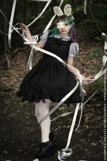 lolita girl with eyepatch and bunnyears by gloomth