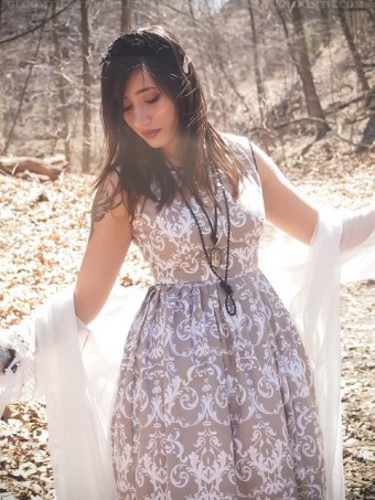 damask bridesmaid dress gloomth