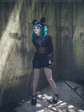 gothic doll outfit with mouseketeer hat
