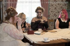 Oh yeah eating/drinking side photo. I look like an entire island of doilies.