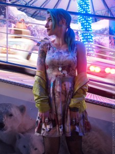 vintage toy print skater dress gloomth