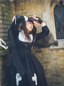 gothic lolita nun photoshoot