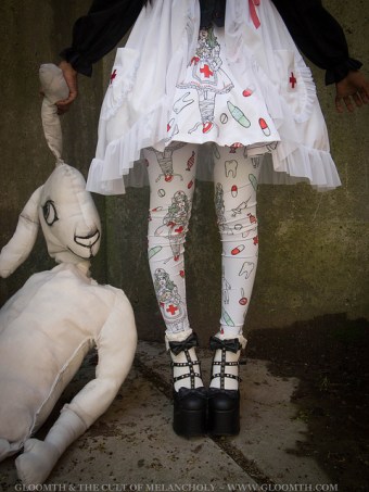 medical print hospital gurokei leggings gloomth