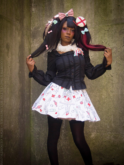 medical theme kawaii skater skirt gloomth