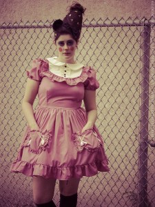 clown fashion photoshoot makeup hair party hat