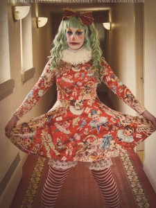 scary clown print dress by gloomth