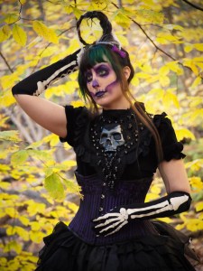 gothic skeleton outfit halloween victorian gloomth
