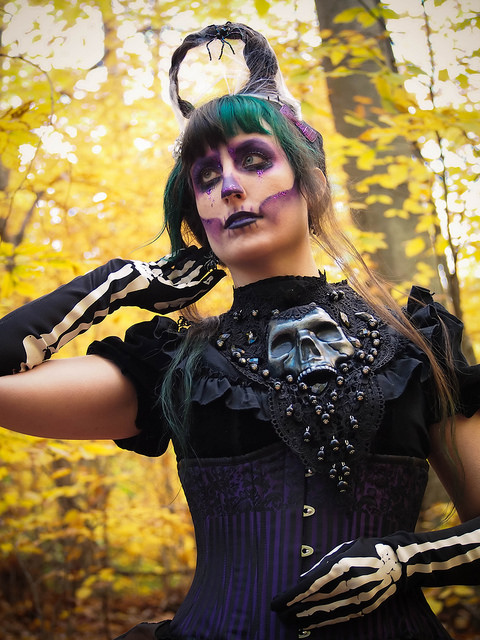gothic skeleton makeup gloomth editorial toronto