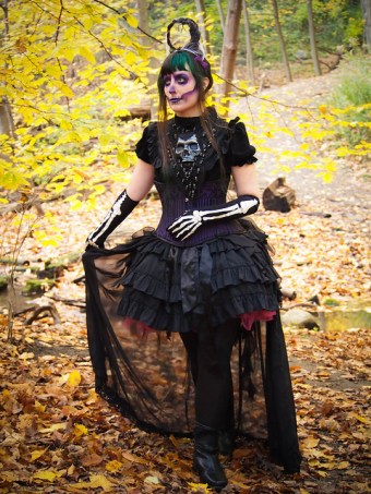 gothic forest skeleton makeup autumn gloomth