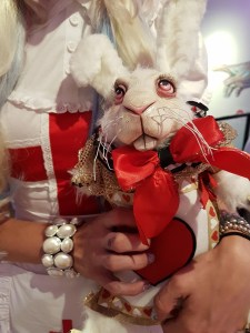 angel card art white rabbit wonderland sculpture