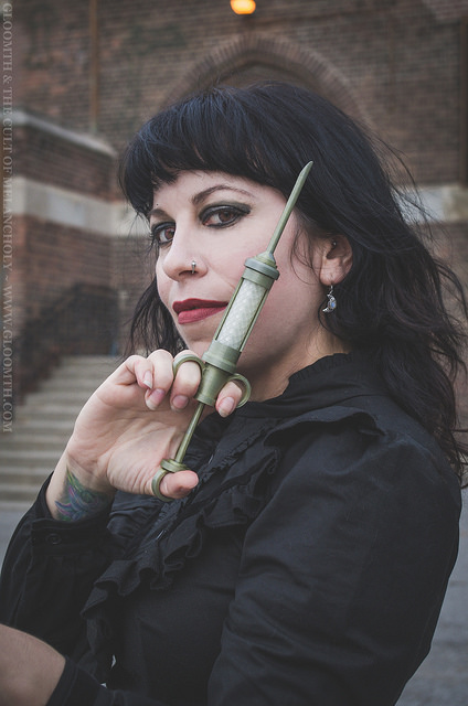 gothic nurse with syringe