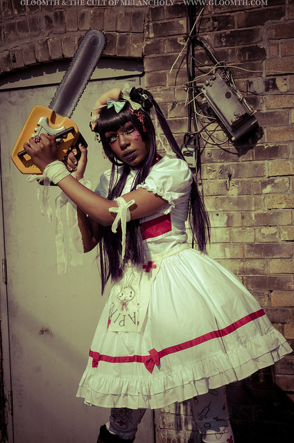 chainsaw nurse horror halloween photoshoot costume outfit by gloomth