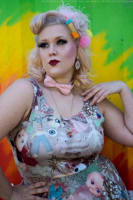 plus size toy print skater dress by gloomth