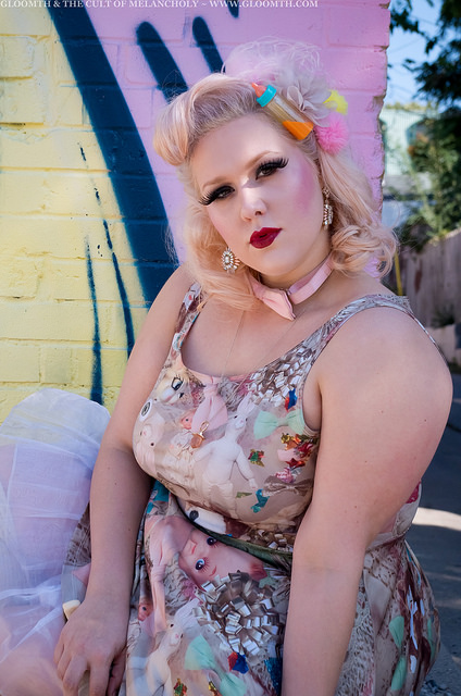 plus size toy print skater dress by gloomth