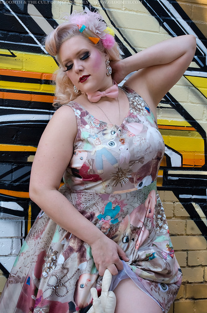 plus size toy print skater dress by gloomth