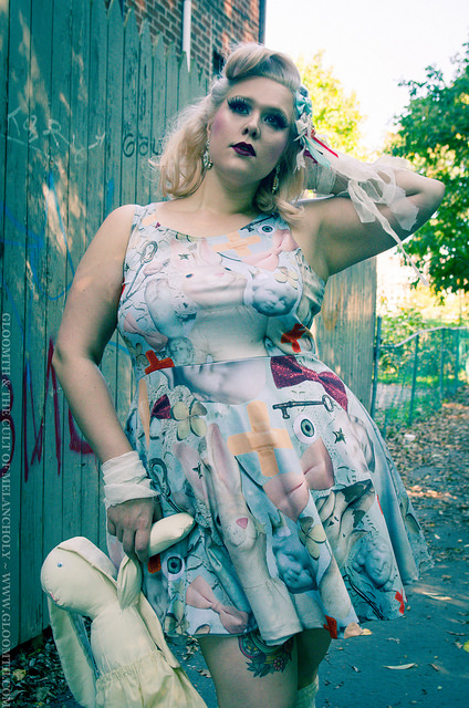 creepy nurse medical print outfit plus size gloomth