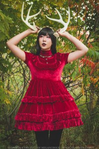 antler gothic photoshoot lolita