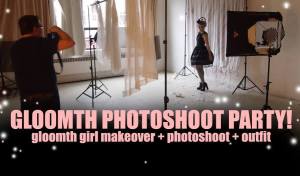 gloomth photoshoot party event makeover lolita shoot