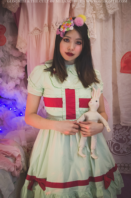 mint green lolita nurse dress gloomth